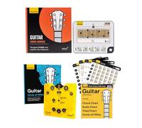 Ultimate Guitar Theory Mastery Bundle - Chitarra Cheat Sheet Chord Charts, Circle of Fifths Decoder Wheel + Theory Book, Sliding Guitar Chord Compass + Book - Impara accordi, chiavi, scale e scrittura