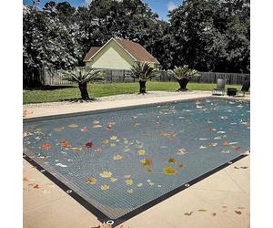 Ultimate Heavy-Du Winter Leaf Net Copertura per piscine interrate - Rete Recle nera x 9 m - Efficace protezione dalle foglie e soluzione per la pulizia della piscina
