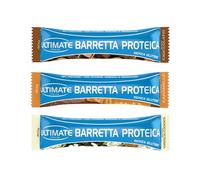 Ultimate-Italia | Barretta con 33% di proteine, vitamine e minerali | Box da 24 barrette proteiche da 40gr assortite nei gusti Cioccolato, Caramello, Vaniglia/Cookies
