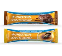 Ultimate-Italia | Barretta +Protein Low Sugar | Box da 16 barrette ad alto contento proteico da 40gr assortite nei gusti Brownie, Creme Brulèe