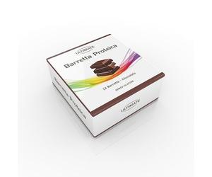 Ultimate Italia - Barrette Proteiche 33% - snack senza glutine, con vitamine e minerali - dieta a zona 40-30-30 - gusto cioccolato - 12 pz da 40g