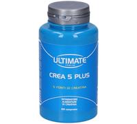 Ultimate Italia - Crea 5 Plus integratore con 5 tipi di creatina: monoidrato, etilestere, malato, piruvato, taurinato - 120 compresse - più forza e volume per i muscoli, senza glutine e lattosio
