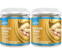 Ultimate Italia - Crema proteica al 35% spalmabile, senza zuccheri - 250g - gusto arachidi - poche calorie, senza glutine, con vitamine (Confezione da 2)