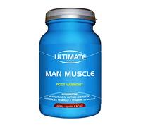 Ultimate Italia - Man Muscle Post Workout - gusto cacao - 400g - un ricco mix di tutto quello che serve per favorire il recupero e incrementare la massa muscolare dopo l’allenamento