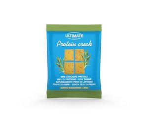Ultimate Italia - Protein creck - 30g - Mini crackers proteici, ad alto contenuto di proteine e a basso contenuto di zuccheri (Rosmarino)