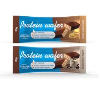 Ultimate-Italia | Protein Wafer da 35gr con 30% di Proteine | Box da 24 snack gusti Choco Yogurt, Cookie Cream