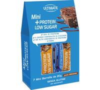 Ultimate - Mini +Protein Low Sugar Brownie Confezione 7 Pezzi (Scadenza Prodotto 28/09/2025) + 1 Confezione OMAGGIO