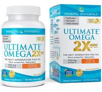 Ultimate Omega 2X Mini con Vitamina D3, 1120mg Limone - 60 mini capsule molli