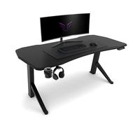 Ultimate Setup® Scrivania Gaming, Standing desk regolabile - Tavolo Regolabile in Altezza Nera, Tavolo da Gaming, Gaming Desk 180x80 cm Nero