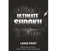 Ultimate Sudoku White Edition: Large Print 8.5"x11" Book with Easy to Hard 9x9 Puzzles and Solutions for Young Adults to Seniors