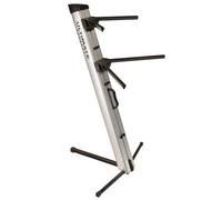 Ultimate Support Apex Serie - Supporto per tastiera, a 2 livelli, trasportabile, argento
