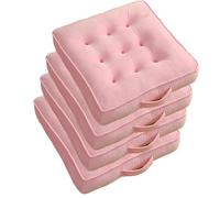 Ultimate t & Sle - Set di 4 cuscini spessi e antiscivolo, morbidi e comodi, per casa e olore: grigio e 40 x 40 cm