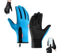 Ultimate Waterproof & Windproof Thermal Gloves, Upgraded Thermal Glove with Touch Screen, Waterproof & Windproof Unisex (Light Blue)