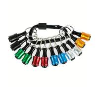 Ultimate Workflow Upgrade: Push Button Quick-Change Extension Bar | 12 pezzi 1/4" Hex Screwdriver Bit Organizer in lega leggera di alluminio