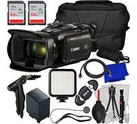 Ultimaxx Essential G70 Camcorder Bundle - Include: 2 x 64 GB Ultra Memory Card, Batteria di ricambio, Kit di luci LED ultra luminose, treppiede da tavolo da 6,5", borsa gadget resistente all'acqua e
