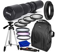 Ultimaxx Pro 500mm1000mm f8 Manuale MultiCoated Teleobiettivo preimpostato per Canon EOS Rebel T3, T3i, T4i, T5, T5i, T6, T7 T6i, T6s, T7i, SL1, SL2, 60D, 70D, 77D, 80D, 5D III, 5D IV, 6D, 7D, 7D