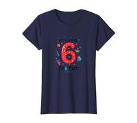 Ultime notizie: I'm 6 Today! Regalo di Compleanno per 6 Anni Maglietta, Donna, Navy, L