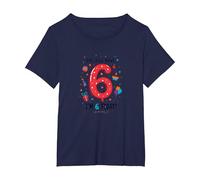 Ultime notizie: I'm 6 Today! Regalo di Compleanno per 6 Anni Maglietta, Donna Plus-Size, Navy, 1X