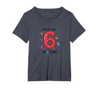 Ultime notizie: I'm 6 Today! Regalo di Compleanno per 6 Anni Maglietta, Donna Plus-Size, Pervinca, 5X