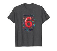 Ultime notizie: I'm 6 Today! Regalo di Compleanno per 6 Anni Maglietta, Uomo, Grigio Scuro, 4XL