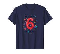 Ultime notizie: I'm 6 Today! Regalo di Compleanno per 6 Anni Maglietta, Uomo, Navy, L