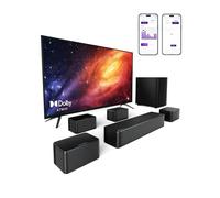 ULTIMEA 7.1ch Soundbar, APP Control, 4 Wired Surround Speakers, Surround Sound System with 6.5" Wireless Subwoofer