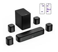 ULTIMEA Soundbar 7.1 Canali con Dolby Atmos, Sistema Audio Surround con 4 Altoparlanti Surround,APP, Home Theater, Soundbar TV con Subwoofer, HDMI eARC, Bluetooth 5.3, Aura A60