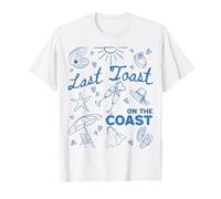 Ultimo Brindisi sulla Costa 2025 Beach Bachelorette Team Bride Maglietta