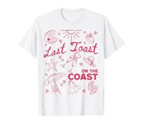 Ultimo Brindisi sulla Costa 2025 Beach Bachelorette Team Bride Maglietta