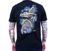 Ultimo Chance Black Market Art Tee From the Ashes Su Giapponese Tattoo Dragon