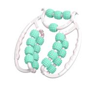 Ultimo design Rullo per gambe, rullo per massaggio a 20 ruote per gambe, rullo per cellulite in plastica, rullo massaggiatore per cellulite per coscia, strumento di massaggio della cellulite (verde)