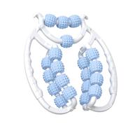 Ultimo design rullo per massaggio a 20 ruote per gambe, Rullo per gambe,rullo per cellulite in plastica, rullo massaggiatore per cellulite per coscia, strumento di massaggio della cellulite (blu)