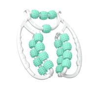 Ultimo design rullo per massaggio a 20 ruote per gambe, Rullo per gambe,rullo per cellulite in plastica, rullo massaggiatore per cellulite per coscia, strumento di massaggio della cellulite (verde)