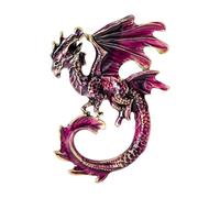 Ultimo modello: spilla smaltata con drago in 3 colori per donne e unisex, normale, Metallo non prezioso