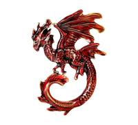 Ultimo modello: spilla smaltata con drago in 3 colori per donne e unisex, normale, Metallo non prezioso