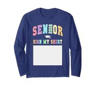 Ultimo Primo Giorno Classe del 2026 Senior Sign My Shirt Annuario Maglia a Manica