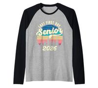 Ultimo Primo Giorno Senior 2026 Classe di 2026 Bambini di Ritorno a Scuola Maglia con Maniche Raglan