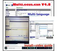 Ultimo Scanner OBD2 Multiecuscan V4.8, Strumenti di Manutenzione Auto per Modelli Europei, Software V4.8 + ELM327 + Adattatore Piatto, Software di Riparazione Auto Illimitato Registrato