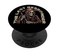 Ultimo soccorritore Grim Reaper Il collezionista di anime dell'angelo della morte PopSockets PopGrip Adesivo