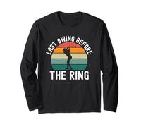 Ultimo Swing Prima del Ring Golf Addio al Celibato Partito Golf retrò Maglia a Manica