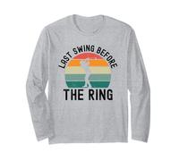 Ultimo Swing Prima del Ring Golf Addio al Celibato Partito Golf retrò Maglia a Manica