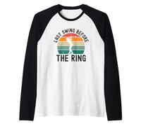 Ultimo Swing Prima del Ring Golf Addio al Celibato Partito Golf retrò Maglia con Maniche Raglan