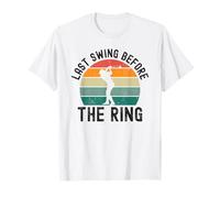 Ultimo Swing Prima del Ring Golf Addio al Celibato Partito Golf retrò Maglietta