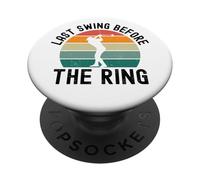 Ultimo swing prima del ring golf addio al celibato partito golf retrò PopSockets PopGrip Adesivo