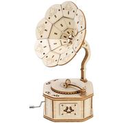 Ultino Puzzle 3D in Legno Modello Grammofono a Gano, Modellini da Costruire per Adulti, Puzzle 3D in Legno Grammofono Classico, Puzzle 3D di Compleanno Regali