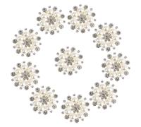 Ultnice 10pcs Faux Pearl Flows Abbellings per artigianato (argento)