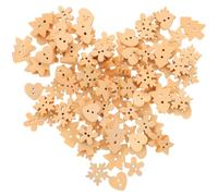 ultnice Bottoni di legno della serie di Natale Decorazioni Della Decorazione natalizia del arte di DIY 100pcs
