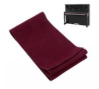 ULTNICE - Copertura per tastiera per pianoforte, morbida e resistente alla polvere, bordeaux, 128 x 15 cm