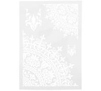 Ultnice Stencil Per Pittura Floreale Mandala, Modello in Plastica Riutilizzabile Per Decorazioni Murali E Fai Da Te, Ideale Per Legno, Tessuto E Ceramica - Bianco