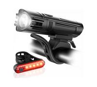 Ultra Bright USB Rechargeable Bike Light Set with 4 Light Modes